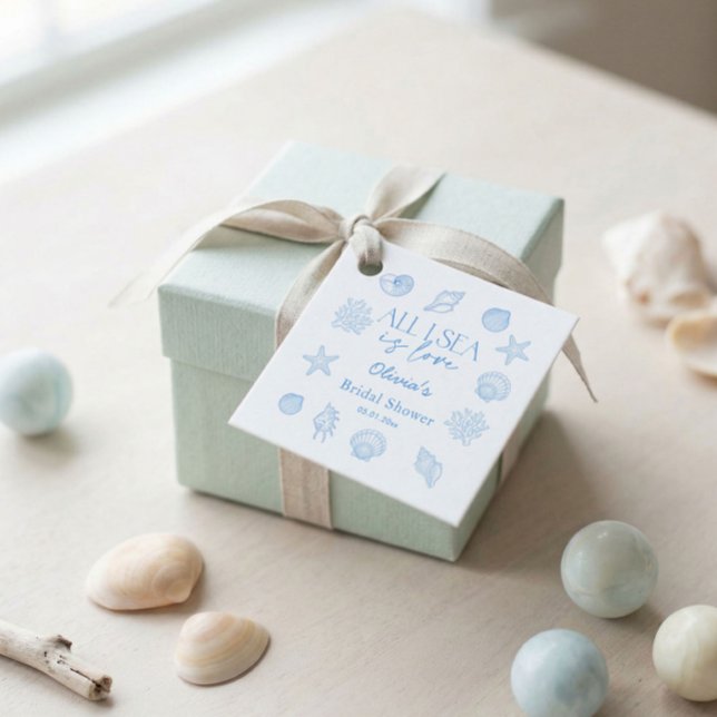 Étiquettes Cadeau All I Sea Is Love Bridal Shower  (Créateur téléchargé)