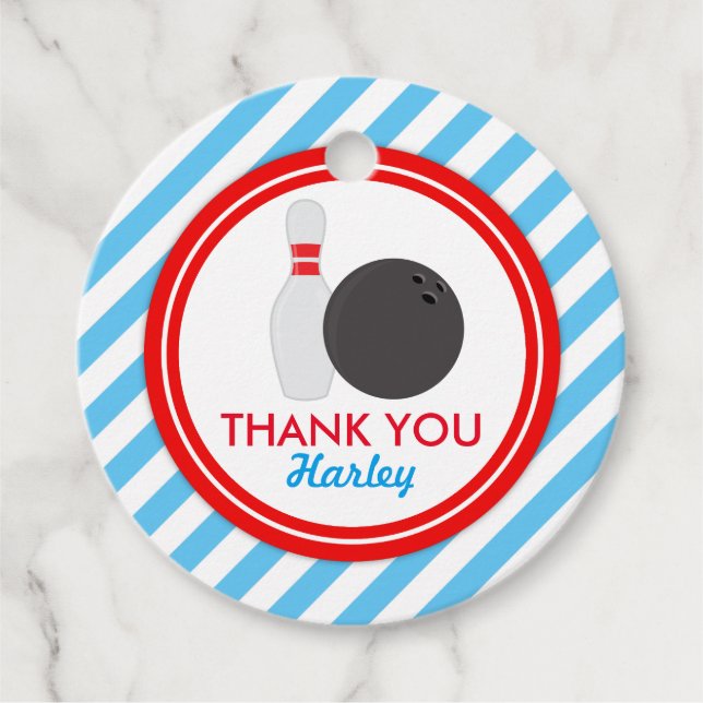 Étiquettes Cadeau Allons au Baby shower d'anniversaire de Bowling (Devant)