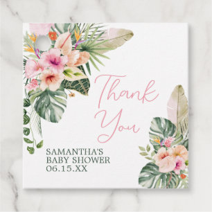 Étiquettes Cadeau Aloha Carré Baby shower