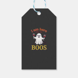 Étiquettes-cadeau Am Here Boos Halloween Fantôme Verres à Vin Araign