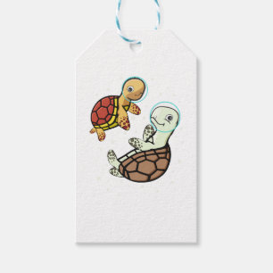 Étiquettes-cadeau Amateurs de tortues marines Enfants Astronaute de