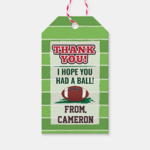 Étiquettes-cadeau American Football Kids or Adult Birday