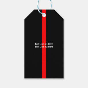 Étiquettes-cadeau Amincissez la ligne rouge souvenir avec le texte