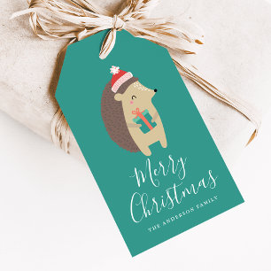 Étiquettes-cadeau Amis d'hiver Hérisson Holiday