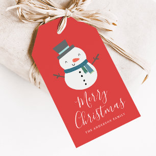 Étiquettes-cadeau Amis d'hiver   Snowman Holiday