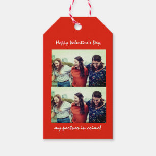 Étiquettes-cadeau Amitié Partenaire dans le crime Funny Valentines j