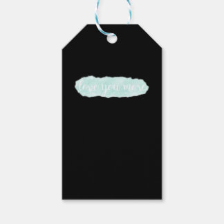 Étiquettes-cadeau Amour à Toi Plus Turquoise Esthétique Moderne