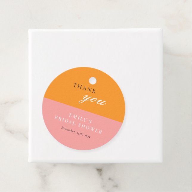 Étiquettes Cadeau Amour au Premier Spritz Réception de Mariage Moder (En situation)