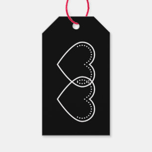 Étiquettes-cadeau Amour Coeur Blanc Saint Valentin