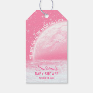 Étiquettes-cadeau Amour de BABY SHOWER vous à la fille rose de lune