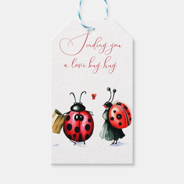 Étiquettes-cadeau Amour de coccinelle (Devant)