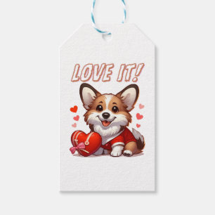 Étiquettes-cadeau Amour de Corgi Mignon