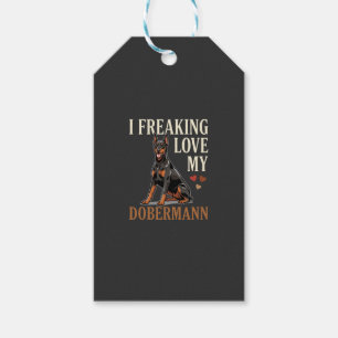 Étiquettes-cadeau Amour de Dobermann Amateur de Chien
