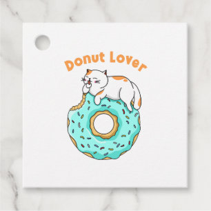 Étiquettes Cadeau Amour Donut Cat