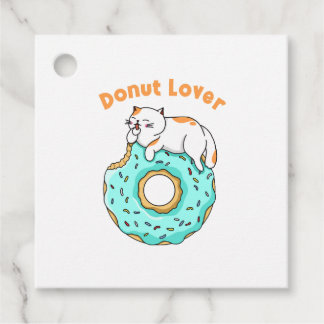 Étiquettes Cadeau Amour Donut Cat