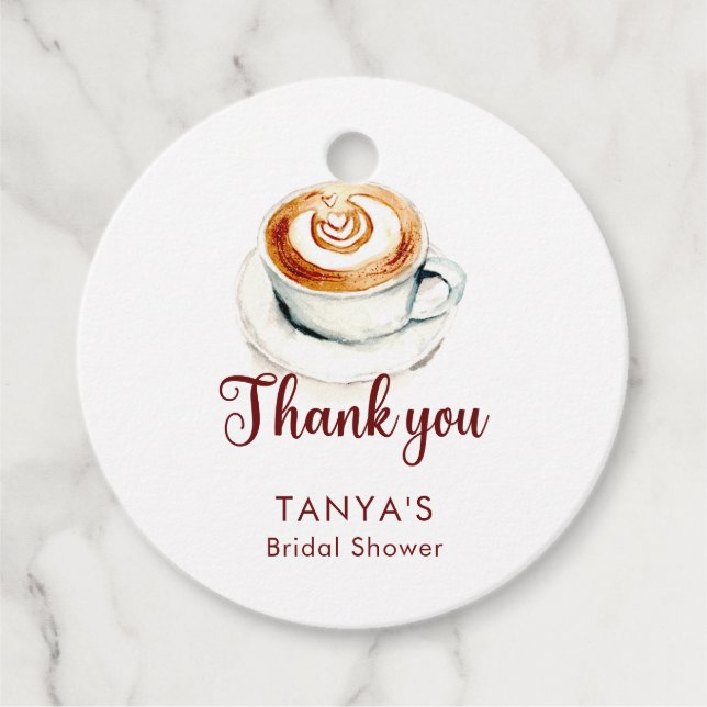 Étiquettes Cadeau Amour en cours de préparation Latte Enterrement de (Devant)