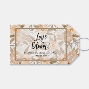 Étiquettes-cadeau Amour en fleurs Floral Rustique aux Pêches