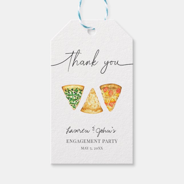 Étiquettes-cadeau Amour et Pizza (Devant)