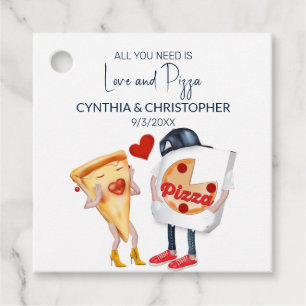 Étiquettes Cadeau Amour et Pizza Mariage Drôle