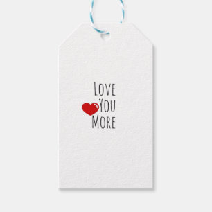 Étiquettes-cadeau Amour Plus Esthétique Raffiné 
