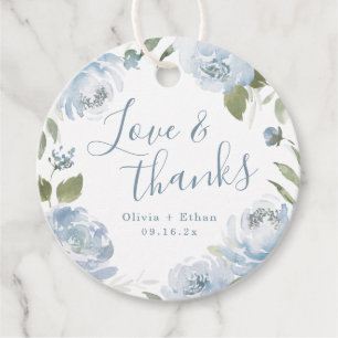 Étiquettes Cadeau Amour romantique et remerciements mariage floral b