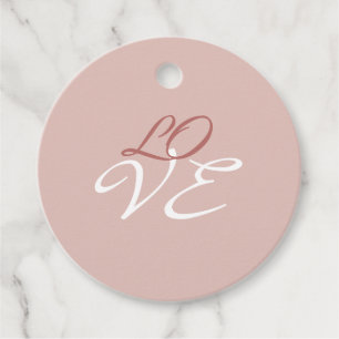 Étiquettes Cadeau Amour Rose Gold Couleur Calligraphie Script
