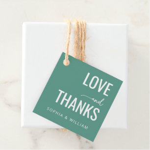Étiquettes Cadeau Amour sarcelle sincère Merci