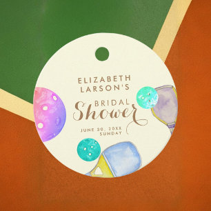 Étiquettes Cadeau Amoureux de sport Aquarelle  Thème de mariage Pick