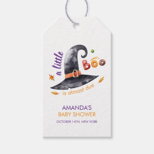Étiquettes-cadeau Amusant Petit Boo sorcier Casquette Baby shower d'