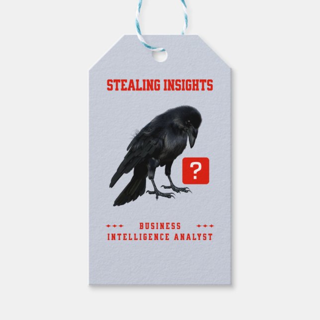Étiquettes-cadeau Analyste en intelligence d'affaires Crow (Devant)