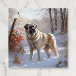 Étiquettes Cadeau Anatolian Shepherd Qu'il neige Noël 