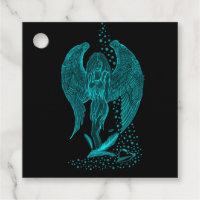 Angel perdu en amour, noir et vert Design