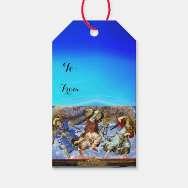 Étiquettes-cadeau Angels de l'Assomption et l'Annonciation par Lippi (Devant)