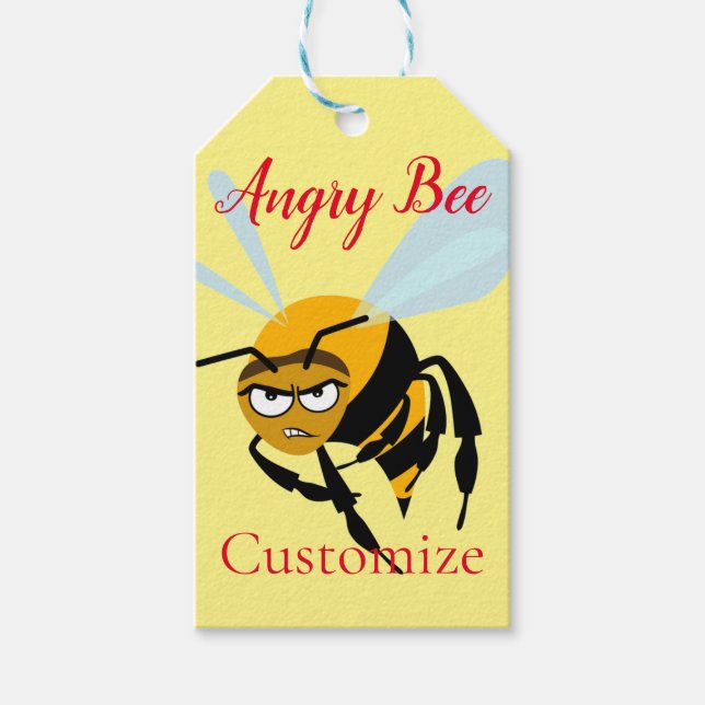Étiquettes-cadeau Angry Bee Thunder_Cove (Devant)