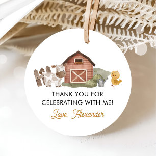 Étiquettes Cadeau Animaux de ferme 1er anniversaire