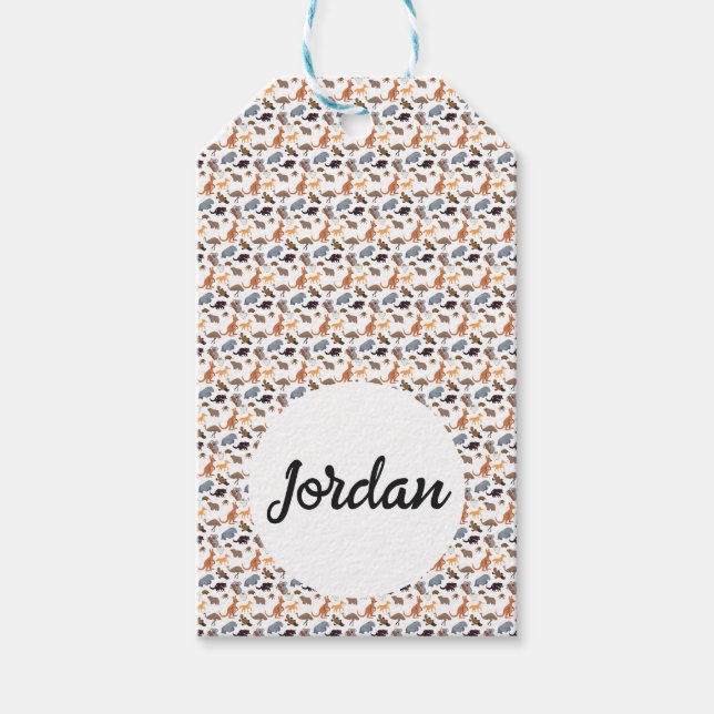 Étiquettes-cadeau Animaux de l'Australie faune australienne (Devant)