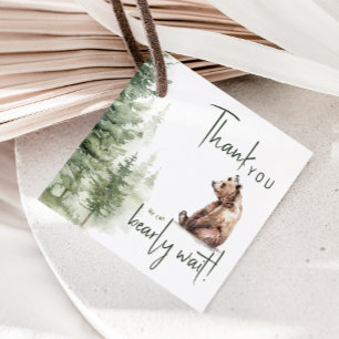 Étiquettes Cadeau Animaux des bois Nous pouvons étancher le Merci d'