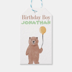 Étiquettes-cadeau Animaux sauvages mignons Anniversaire