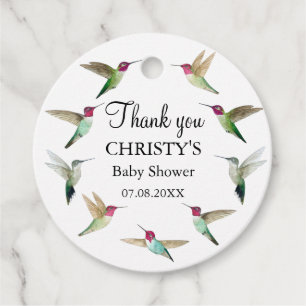 Étiquettes Cadeau Anna's Hummingbirds Baby shower Favoriser Tags
