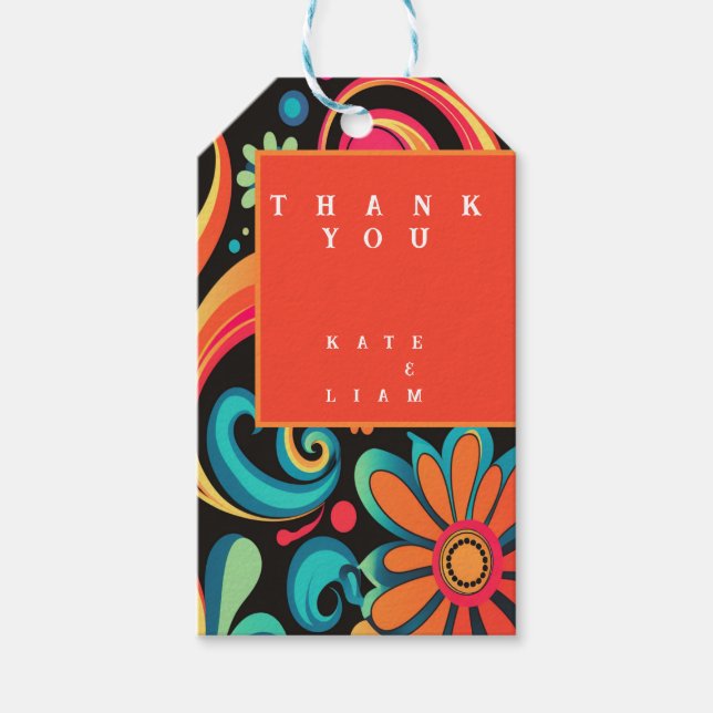 Étiquettes-cadeau Années 70 super (Devant)