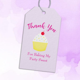 Étiquettes-cadeau Anniversaire de cuisson de Cupcake