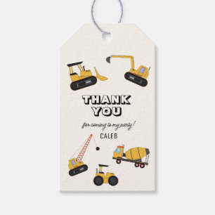 Étiquettes-cadeau Anniversaire de enfant de camion de vidange de con