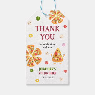 Étiquettes-cadeau Anniversaire de enfant de la fête de la pizza colo