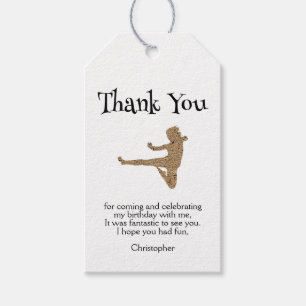 Étiquettes-cadeau Anniversaire de enfant du Parti Karate Arts Martia