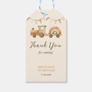 Étiquettes-cadeau Anniversaire de enfant du transport ferroviaire Bo