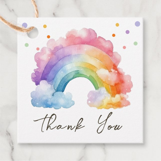 Étiquettes Cadeau Anniversaire de enfant Rainbow Wild One (Devant)