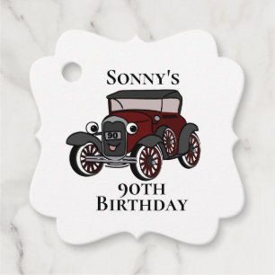 Étiquettes Cadeau Anniversaire de la voiture