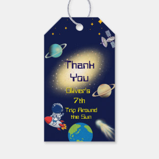 Étiquettes-cadeau Anniversaire de l'espace extra-atmosphérique - Ast