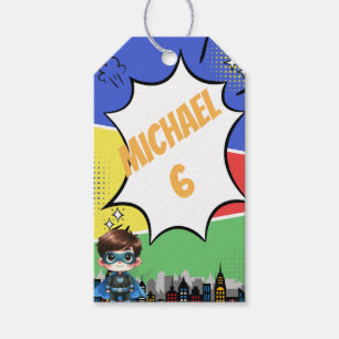 Étiquettes-cadeau Anniversaire de Superhero