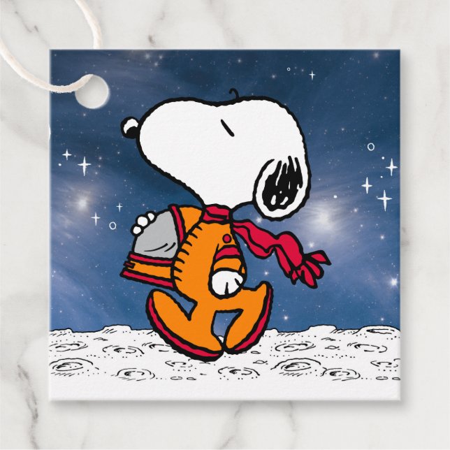 Étiquettes Cadeau Anniversaire des cacahuètes - astronaute de la sno (Devant)
